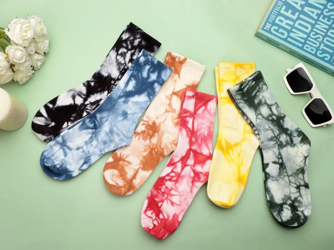 Color pop socks representing tie dye socks in various colors